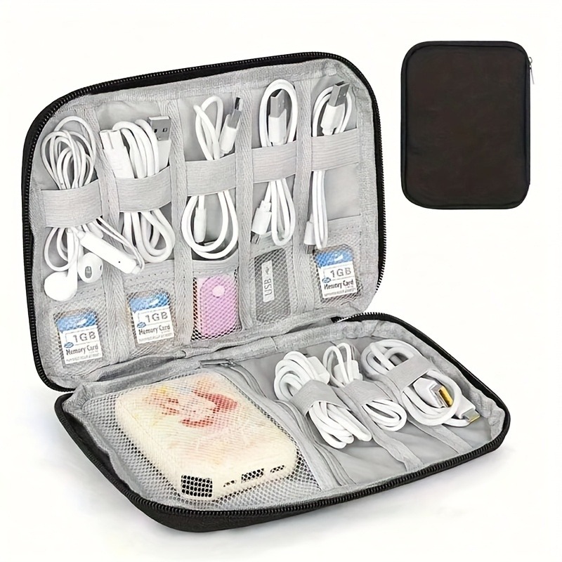 Office Tech Bag - Caixa de Acessórios Eletrônicos com Múltiplos