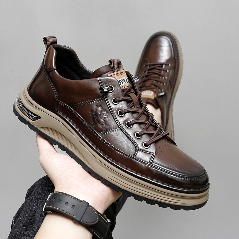 Office High Tech - Sapatos Masculinos de Couro Genuíno de