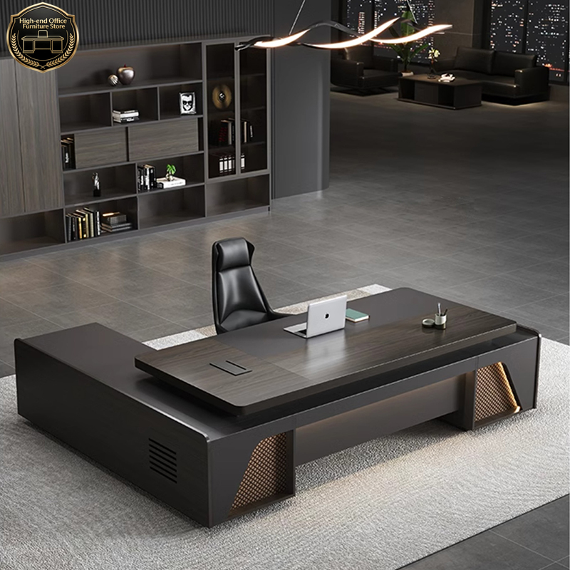 Office Tech And Management - Mesa Executiva em L Moderna de