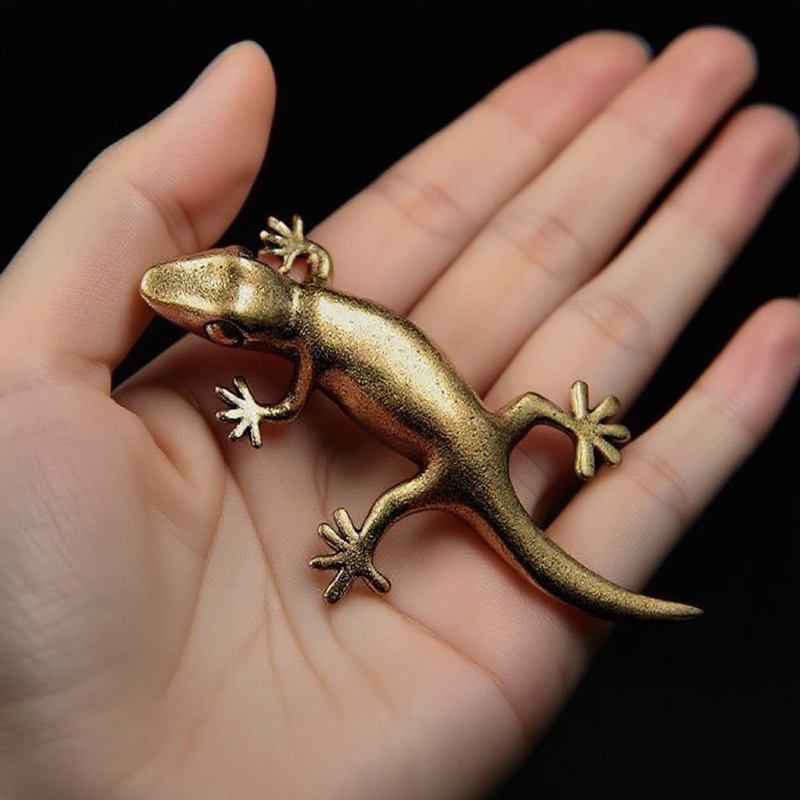 Office Hi Tech - Feito à mão bronze retro gecko