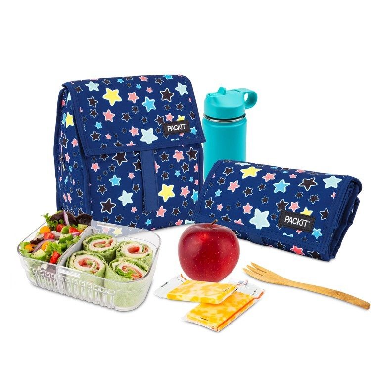 Office Tech Bag - Bolsa Térmica PackIt Preta, Tecnologia EcoFreeze,