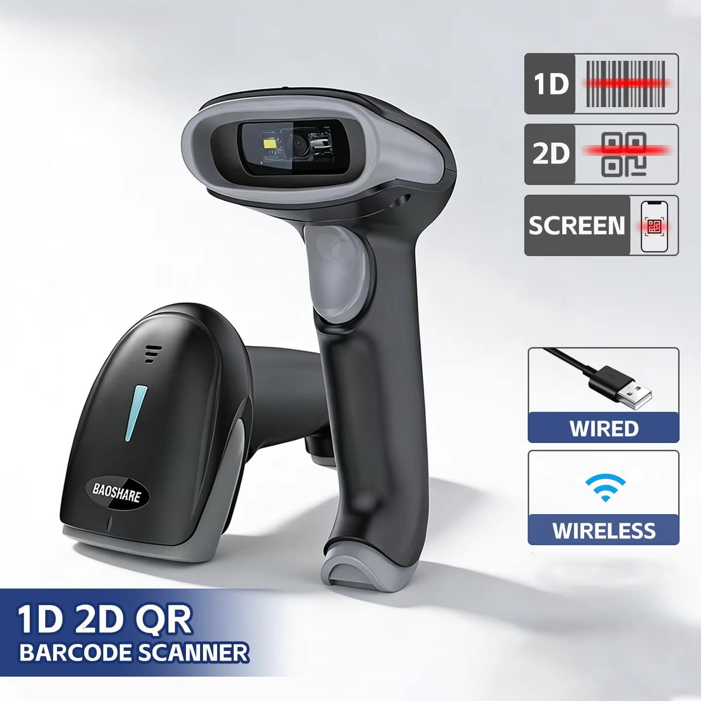 Leitor de Código de Barras Sem - Barcode Scanner 2D avaliação e preço
