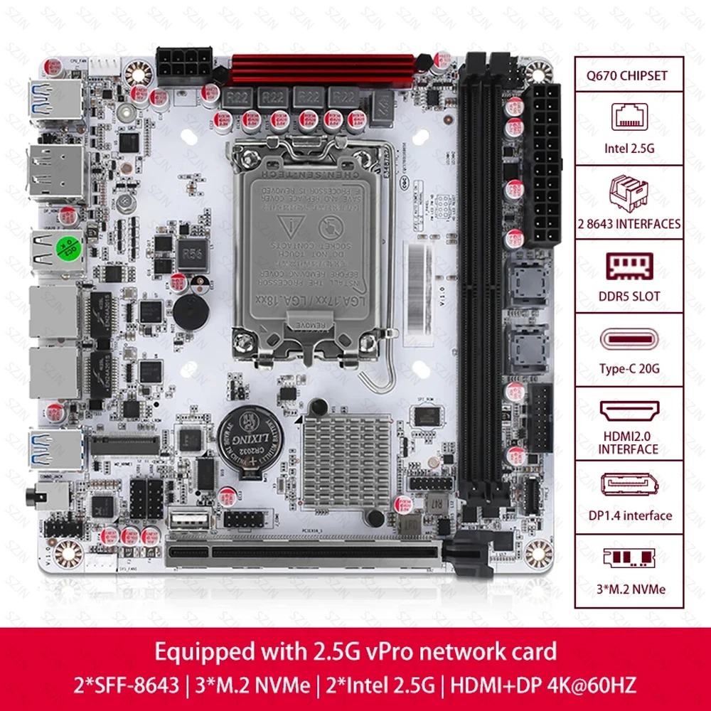 Kit de Placa Mãe Q670 ITX NAS, - Office Tech Products avaliação e preço