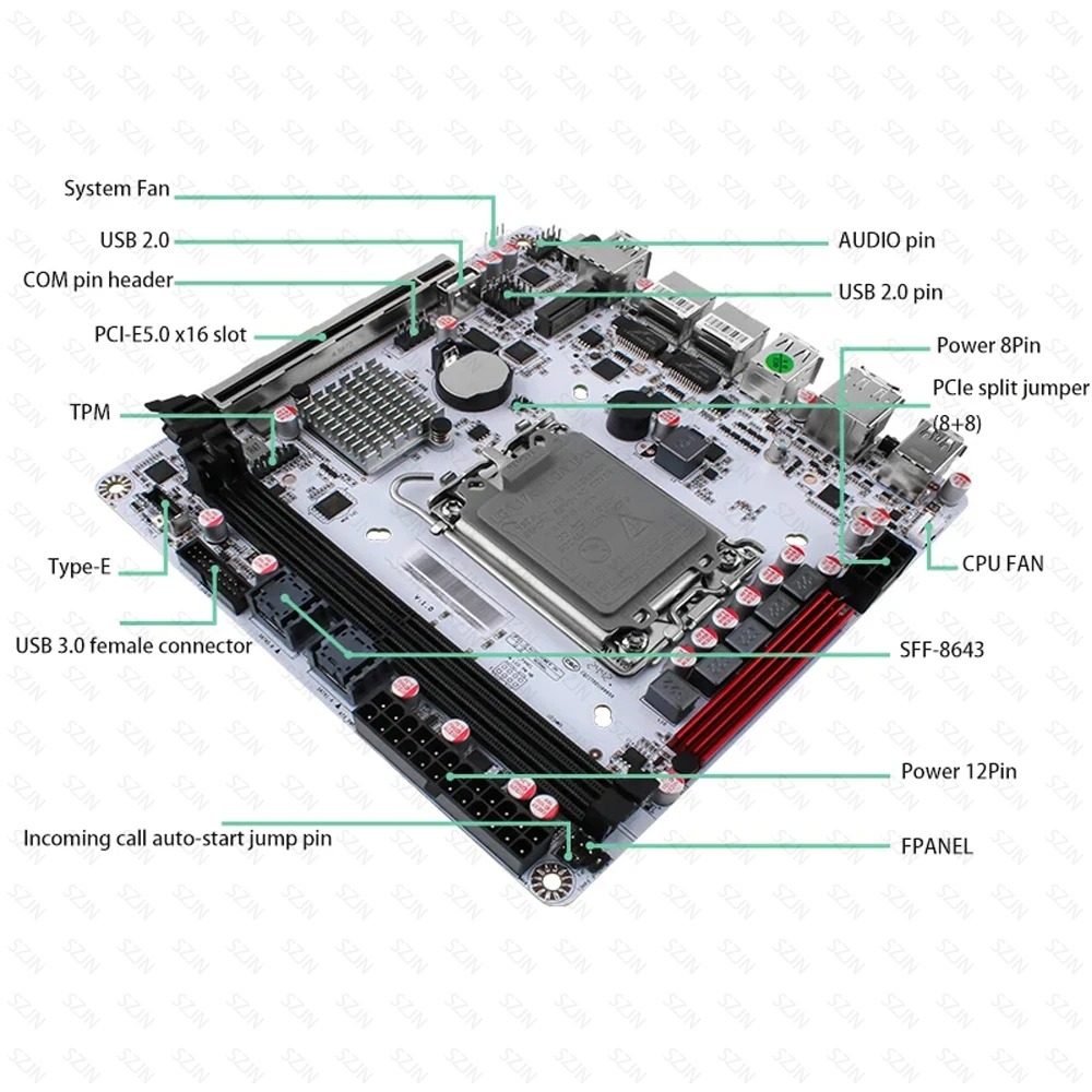 Kit de Placa Mãe Q670 ITX NAS, - Office Tech Products avaliação e preço