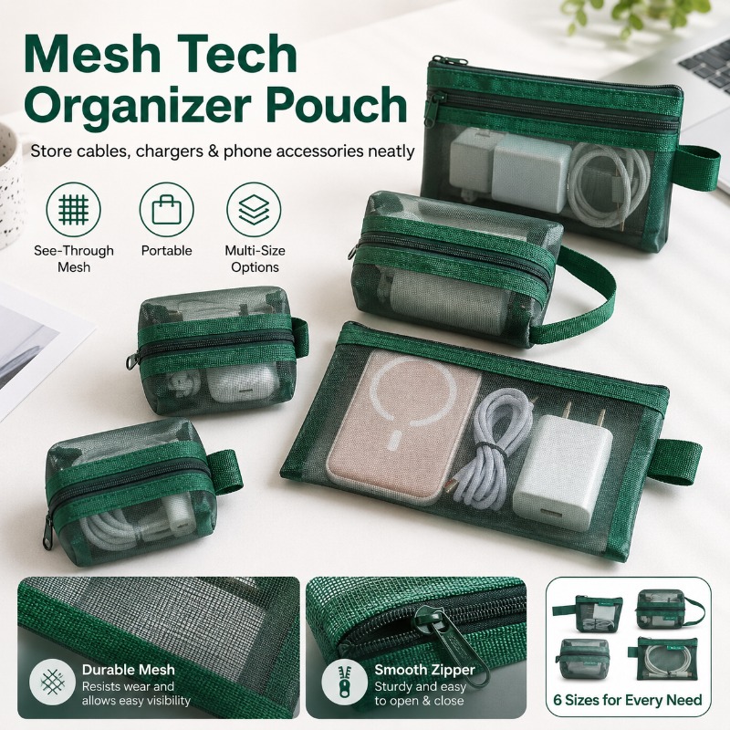 Conjunto de 6 Bolsas Organizad - Office Tech Bag avaliação e preço