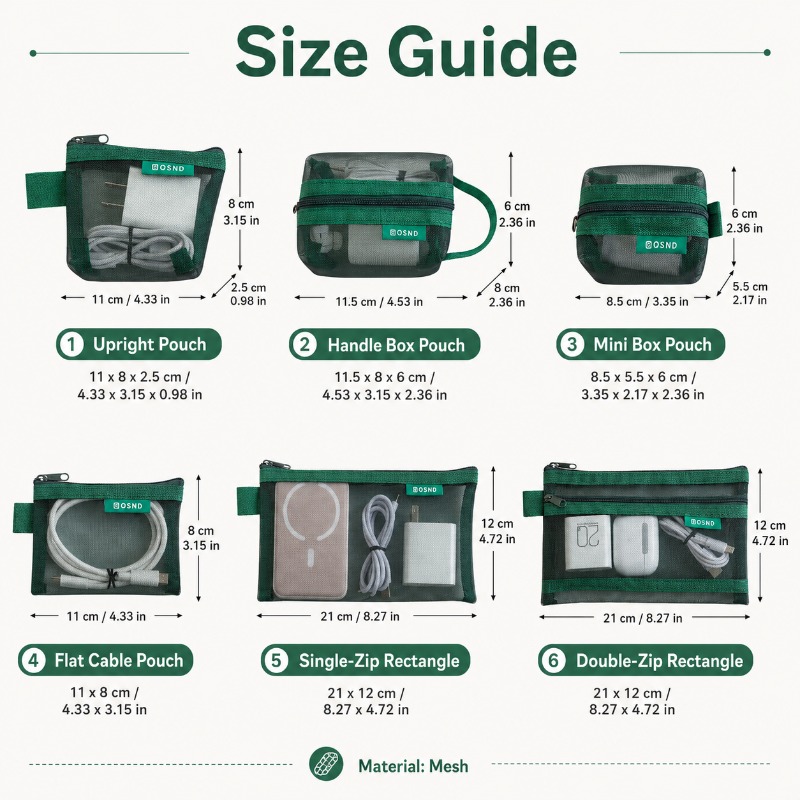 Conjunto de 6 Bolsas Organizad - Office Tech Bag avaliação e preço