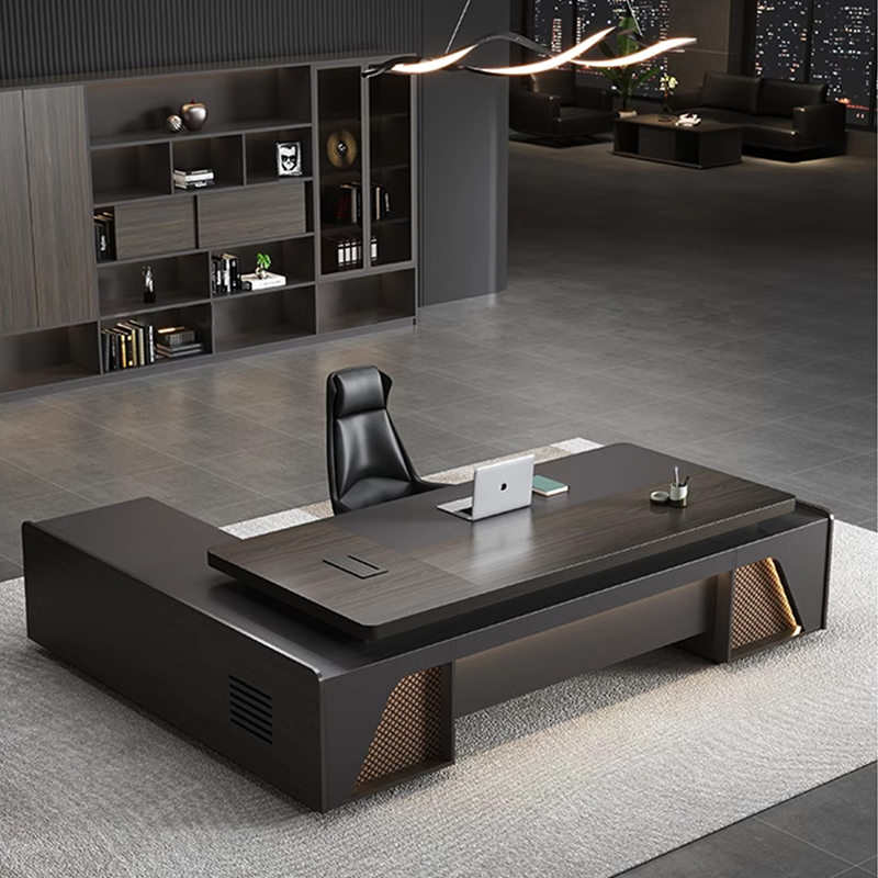 ❀ Mesa Executiva em L Luxuosa  - Office Tech And Management avaliação e preço