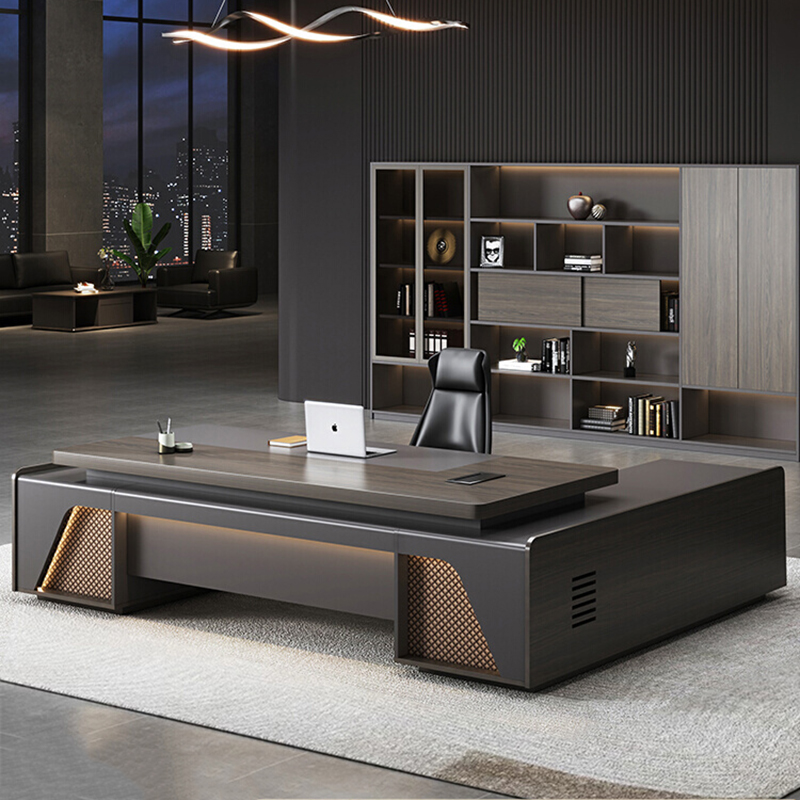 ❀ Mesa Executiva em L Luxuosa  - Office Tech And Management avaliação e preço